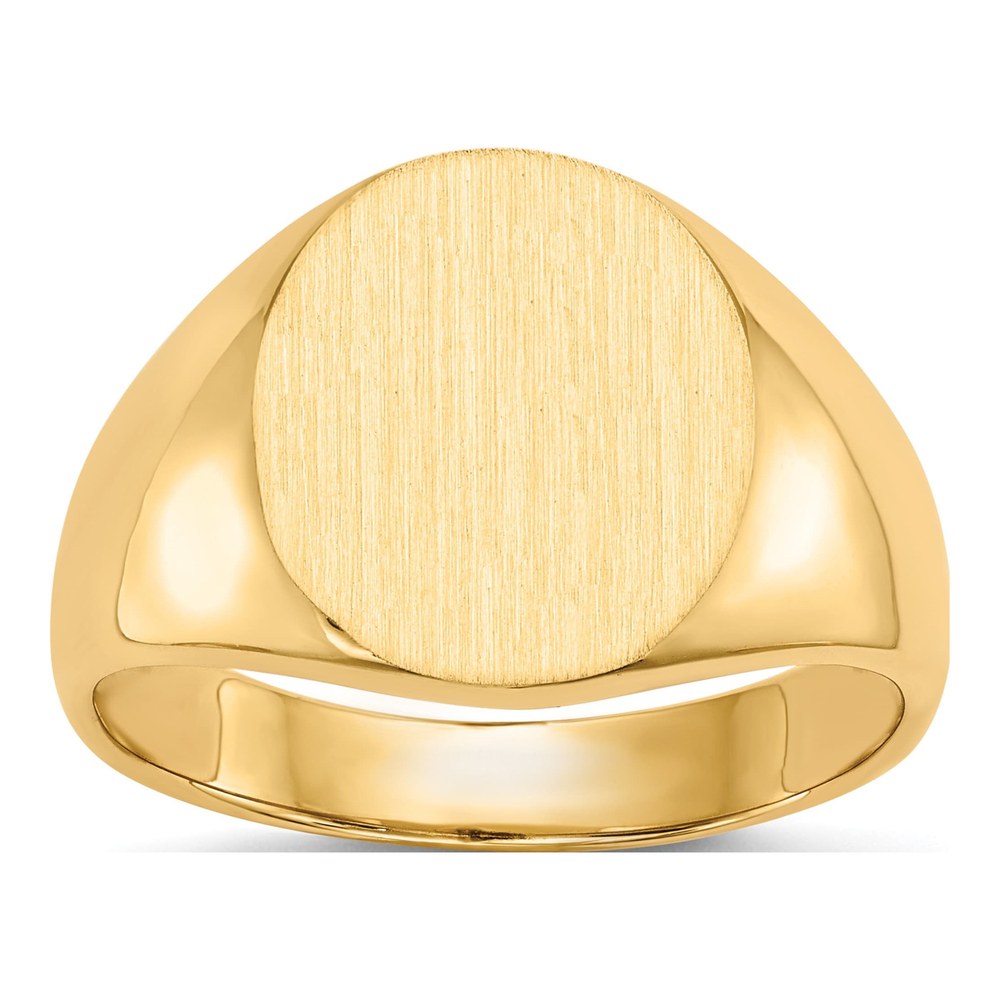 Men's 14K Yellow Gold Oval Signet Ring