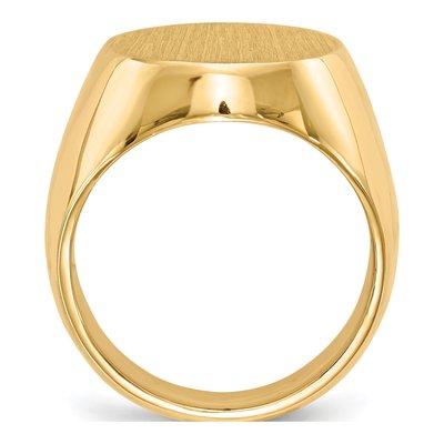 Men's 14K Yellow Gold Oval Signet Ring – view 3