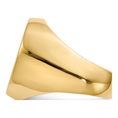 Men's 14K Yellow Gold Oval Signet Ring – view 4