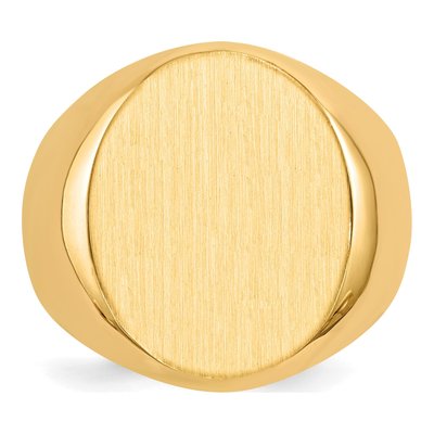 Men's 14K Yellow Gold Oval Signet Ring – view 5