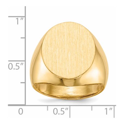 Men's 14K Yellow Gold Oval Signet Ring – view 6
