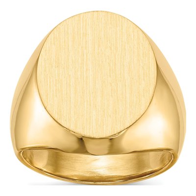 Men's 14K Yellow Gold Oval Signet Ring