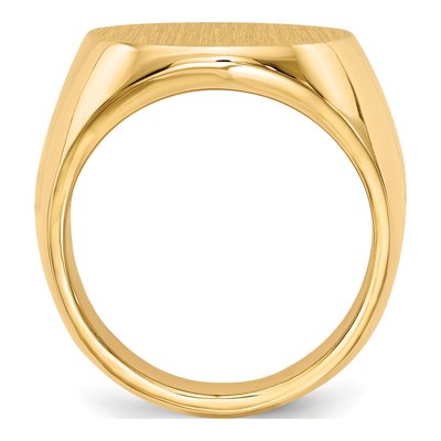 Men's 14K Yellow Gold Oval Signet Ring – view 3