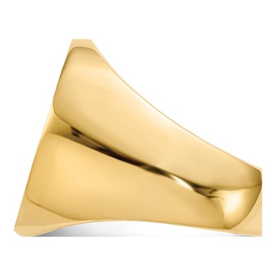 Men's 14K Yellow Gold Oval Signet Ring – view 4