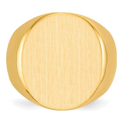 Men's 14K Yellow Gold Oval Signet Ring – view 5