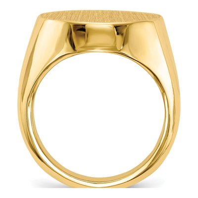 Men's 14K Yellow Gold Oval Signet Ring – view 2
