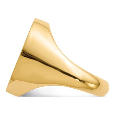 Men's 14K Yellow Gold Oval Signet Ring – view 3