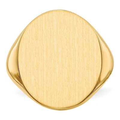 Men's 14K Yellow Gold Oval Signet Ring – view 4