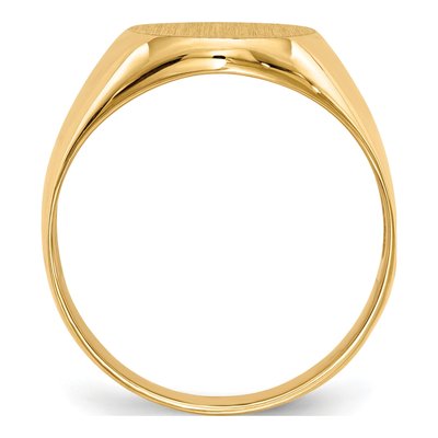 Men's 14K Yellow Gold Oval Open Back Signet Ring – view 2