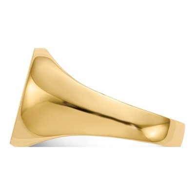 Men's 14K Yellow Gold Oval Open Back Signet Ring – view 3