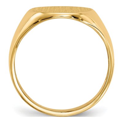 Men's 14K Yellow Gold Oval Signet Ring – view 3