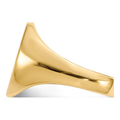 Men's 14K Yellow Gold Oval Signet Ring – view 4