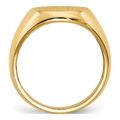 Men's 14K Yellow Gold Oval Signet Ring – view 3