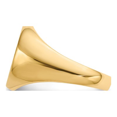 Men's 14K Yellow Gold Oval Signet Ring – view 4