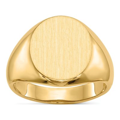 Men's 14K Yellow Gold Oval Signet Ring
