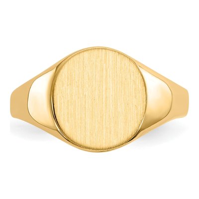 14K Yellow Gold Oval Signet Ring – view 5