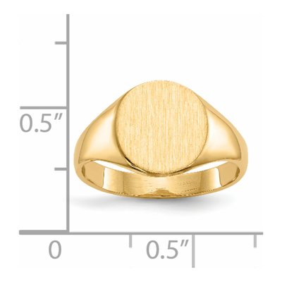 14K Yellow Gold Oval Signet Ring – view 6