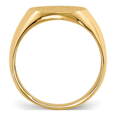 14K Yellow Gold Oval Signet Ring – view 3