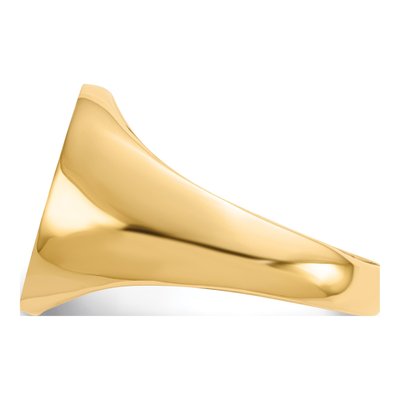14K Yellow Gold Oval Signet Ring – view 4