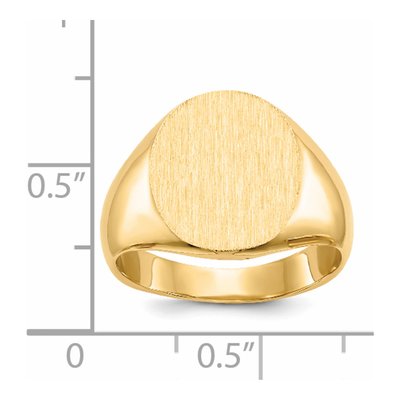 14K Yellow Gold Oval Signet Ring – view 6