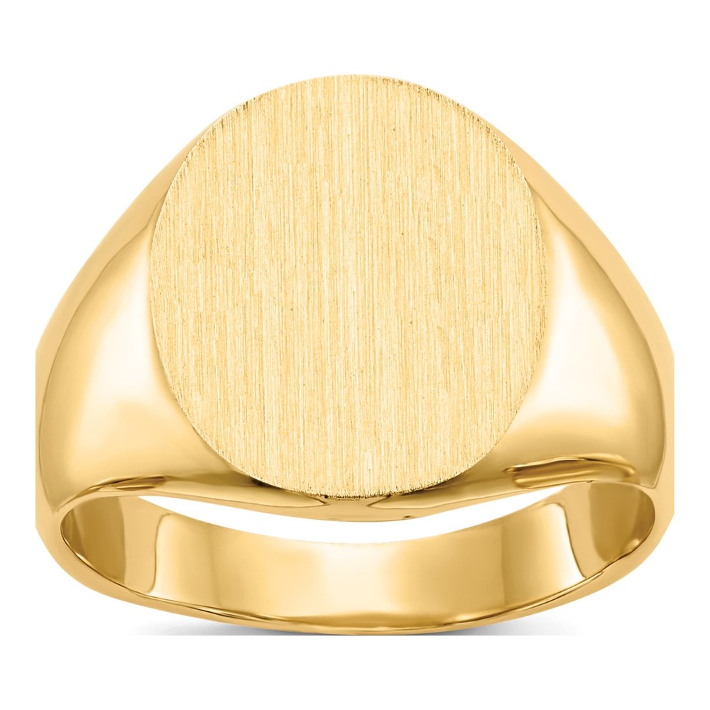 14K Yellow Gold Oval Signet Ring
