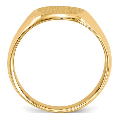 Men's 14K Yellow Gold Oval Signet Ring – view 3