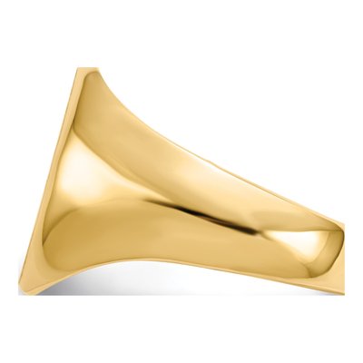 Men's 14K Yellow Gold Oval Signet Ring – view 4