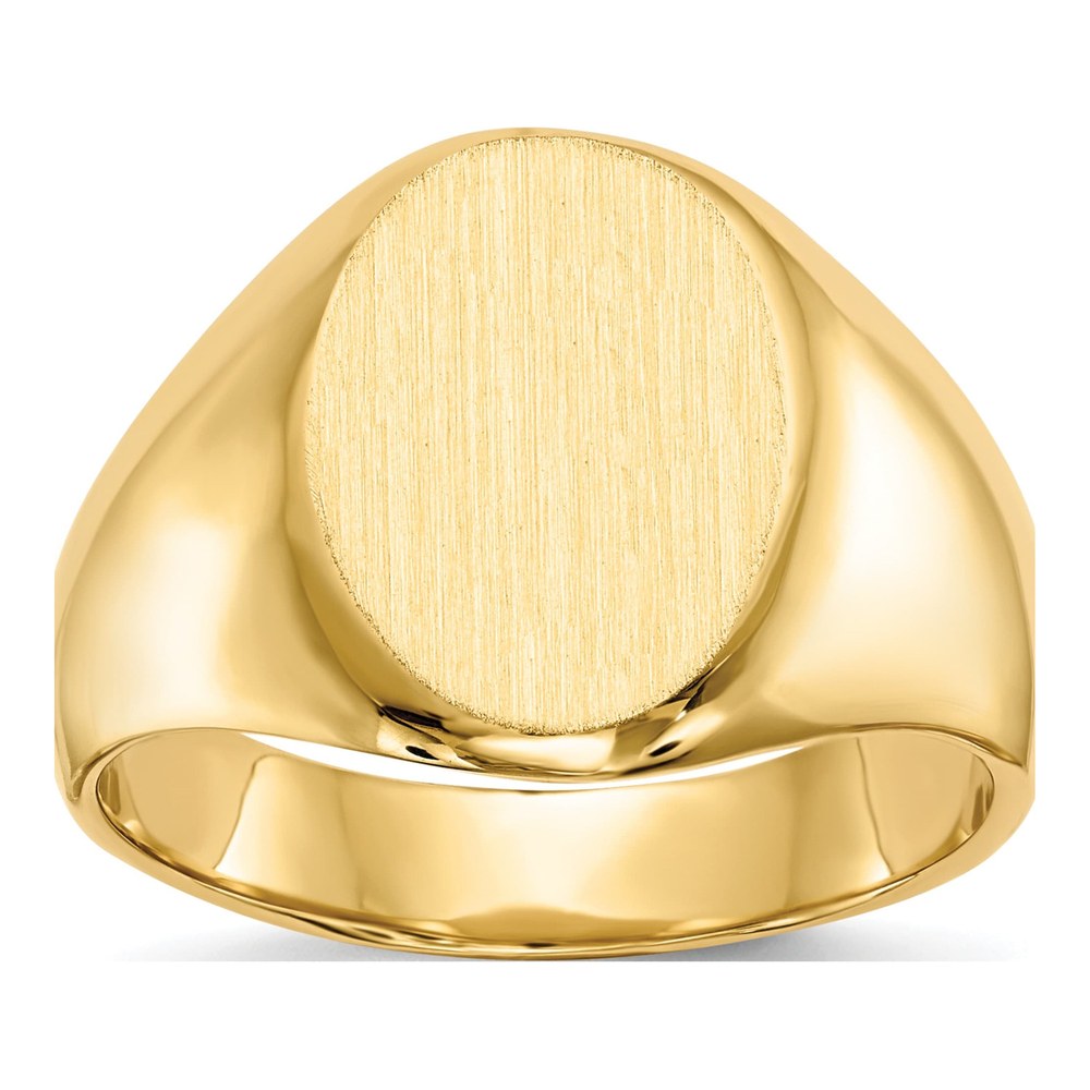Men's 14K Yellow Gold Oval Signet Ring