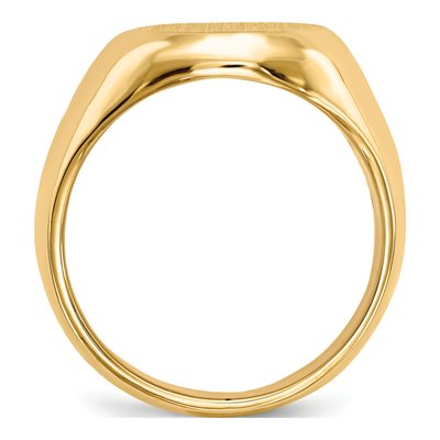 Men's 14K Yellow Gold Oval Signet Ring – view 3