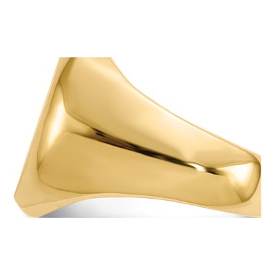 Men's 14K Yellow Gold Oval Signet Ring – view 4