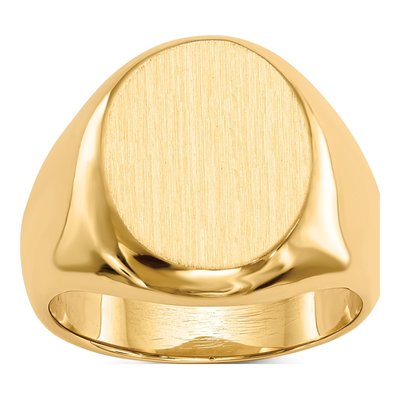 Men's 14K Yellow Gold Oval Signet Ring