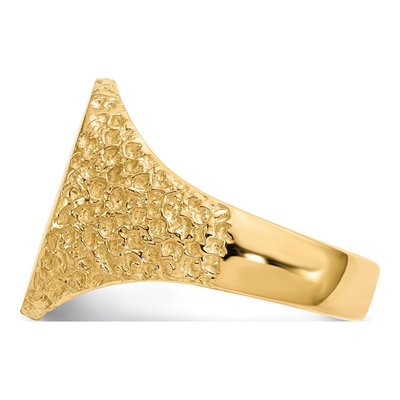 Men's 14K Yellow Gold Oval Nugget Signet Ring – view 3