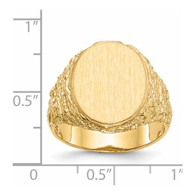 Men's 14K Yellow Gold Oval Signet Ring – view 6