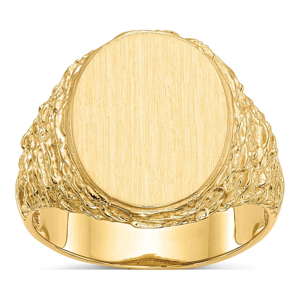 Men's 14K Yellow Gold Oval Signet Ring