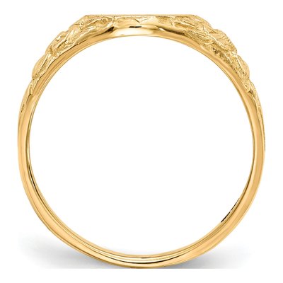 14K Yellow Gold Oval Signet Ring – view 3