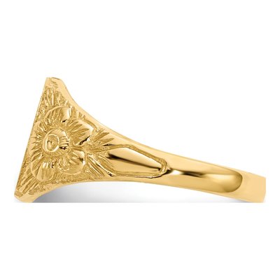14K Yellow Gold Oval Signet Ring – view 4