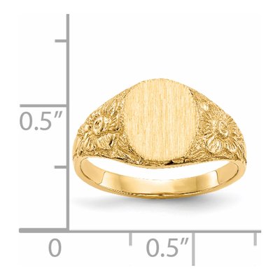 14K Yellow Gold Oval Signet Ring – view 6