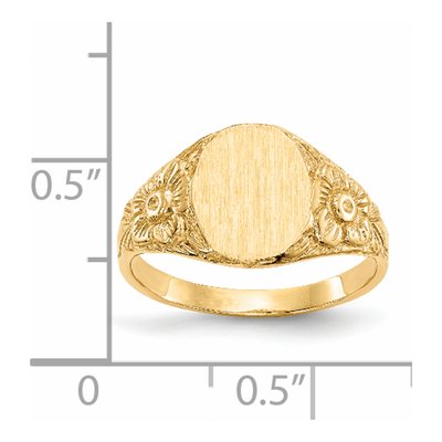 14K Yellow Gold Oval Signet Ring – view 6