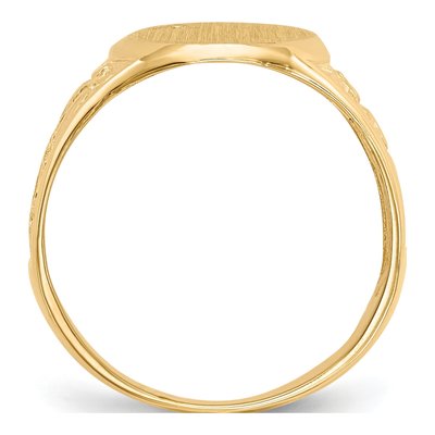 Men's 14K Yellow Gold Nugget Signet Ring Mounting – view 2