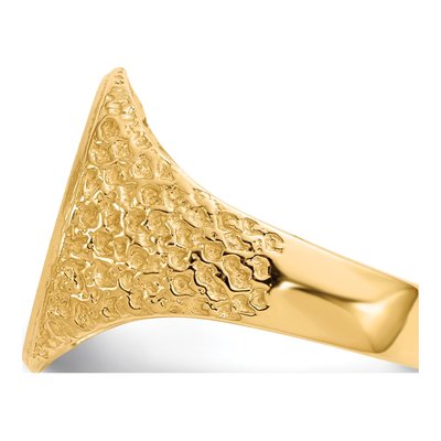 Men's 14K Yellow Gold Oval Signet Ring Mounting – view 3