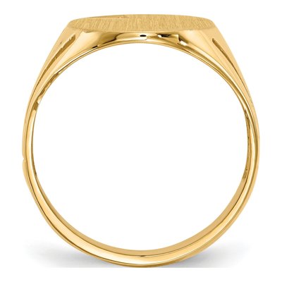 Men's 14K Yellow Gold Oval Signet Ring Mounting – view 2