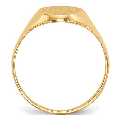 14K Yellow Gold Oval Signet Ring – view 3