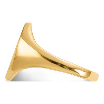 14K Yellow Gold Oval Signet Ring – view 4