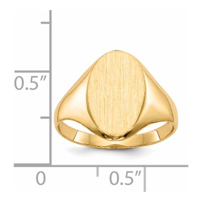 14K Yellow Gold Oval Signet Ring – view 6
