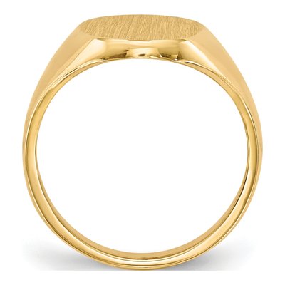 14K Yellow Gold Childs Oval Signet Ring – view 3
