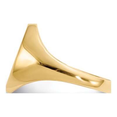 14K Yellow Gold Childs Oval Signet Ring – view 4