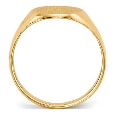 14K Yellow Gold Oval Signet Ring – view 3