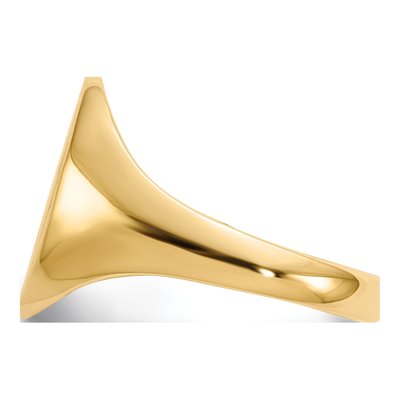 14K Yellow Gold Oval Signet Ring – view 4