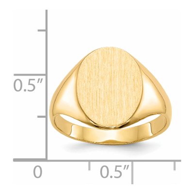 14K Yellow Gold Oval Signet Ring – view 6
