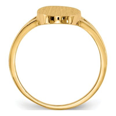 14K Yellow Gold Oval Signet Ring – view 3